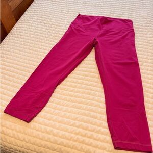 Bright Pink lululemon crop Leggings